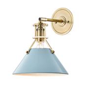 Hudson Valley Lighting Painted No.2 Single Light 11" Tall Wall Sconce Aged Brass