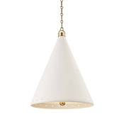 Hudson Valley Lighting Plaster No.1 2 Light 20" Wide Pendant Aged Brass
