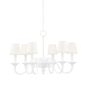Hudson Valley Lighting Windsor 6 Light 20" Wide Chandelier White Plaster