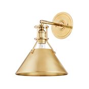 Hudson Valley Lighting Metal No. 2 12" Tall Wall Sconce Aged Brass