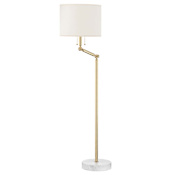 Hudson Valley Lighting Essex 2 Light 53" Tall Swing Arm Floor Lamp Aged Brass