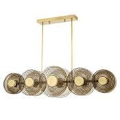 Hudson Valley Lighting Griston 10 Light 11" Wide LED Linear Pendant Aged Brass