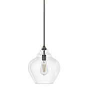Hunter Dunshire 12" Wide Pendant Noble Bronze / Clear Glass