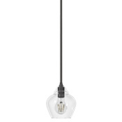 Hunter Dunshire 7" Wide Mini Pendant Noble Bronze / Clear Glass