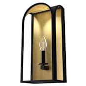 Hunter Dukestown 16" Tall Wall Sconce Natural Iron / Gold Leaf