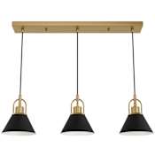 Hunter Carrington Isle 3 Light 31" Wide Linear Pendant Luxe Gold