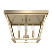 Hunter Laurel Ridge 4 Light 14" Wide Flush Mount Ceiling Fixture Alturas Gold