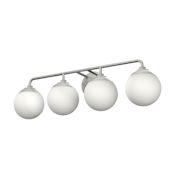 Hunter Hepburn 4 Light 30" Wide Smart Vanity Light Brushed Nickel