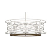 Hunter Langwood 4 Light 24" Wide Taper Candle Pendant Distressed White