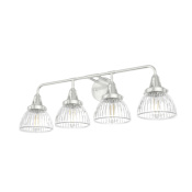 Hunter Cypress Grove 4 Light 33" Wide Bathroom Vanity Light Brushed Nickel