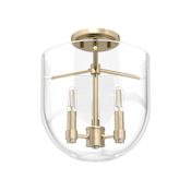 Hunter Sacha 3 Light 11" Wide Semi-Flush Mount Urn Ceiling Fixture Alturas Gold