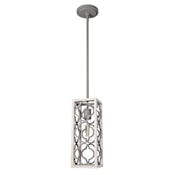 Hunter Gablecrest 5" Wide Mini Pendant Distressed White