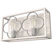 Hunter Gablecrest 2 Light 17" Wide Bathroom Vanity Light Distressed White