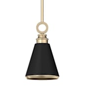 Hunter Klein 6" Wide Mini Pendant with Metal Shade Alturas Gold