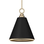 Hunter Klein 13" Wide Pendant with Metal Shade Alturas Gold