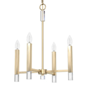 Hunter Sunjai 4 Light 17" Wide Taper Candle Pendant Alturas Gold