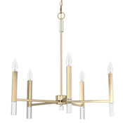 Hunter Sunjai 5 Light 25" Wide Taper Candle Chandelier Alturas Gold