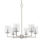 Hunter Kerrison 6 Light 25" Wide Candle Style Chandelier Brushed Nickel