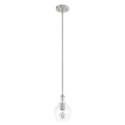 Hunter Maple Park 6" Wide Mini Pendant Brushed Nickel