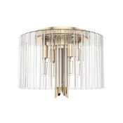 Hunter Gatz 4 Light 13" Wide Flush Mount Drum Ceiling Fixture Alturas Gold