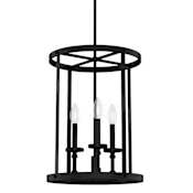 Hunter Briargrove 3 Light 15" Wide Taper Candle Multi Light Pendant Matte Black
