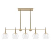 Hunter Xidane 5 Light 43" Wide Linear Chandelier Alturas Gold