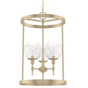 Hunter Xidane 3 Light 15" Wide Multi Light Pendant with Clear Glass Shade Alturas Gold