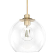 Hunter Xidane 14" Wide Pendant with Clear Glass Shade Alturas Gold