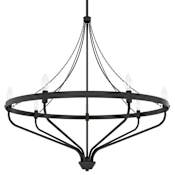 Hunter Merlin 7 Light 30" Wide Taper Candle Style Chandelier Noble Bronze