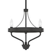 Hunter Merlin 3 Light 13" Wide Taper Candle Style Chandelier Noble Bronze
