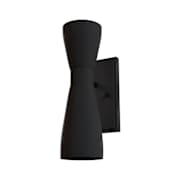 Hunter Zola 2 Light 14" Tall Wall Sconce Flat Matte Black