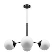 Hunter Hepburn 4 Light 30" Wide Chandelier Matte Black