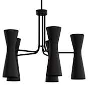 Hunter Zola 10 Light 26" Wide Chandelier Flat Matte Black