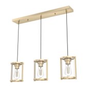 Hunter Astwood 3 Light 29" Wide LED Linear Pendant Alturas Gold