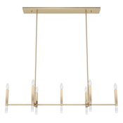 Hunter Sunjai 7 Light 48" Wide Crystal Candle Style Chandelier Alturas Gold