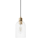 Hunter Lochemeade 5" Wide Mini Pendant Alturas Gold / Clear Seeded