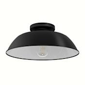 Hunter Mill Valley 14" Wide Semi-Flush Outdoor Ceiling Fixture Matte Black