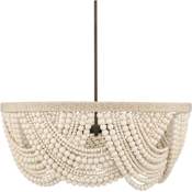 Hunter Autumndale 6 Light 28" Wide Beaded Chandelier Matte Bronze