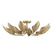 Hunter Juneway 10 Light 28" Wide Semi-Flush Ceiling Fixture Luxe Gold