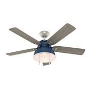 Hunter Mill Valley 52" 5 Blade Indoor / Outdoor LED Ceiling Fan Indigo Blue