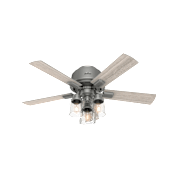 Hunter Hartland 44" 5 Blade LED Indoor Ceiling Fan Matte Silver