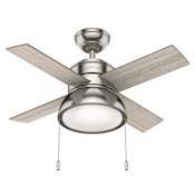 Hunter Loki 36" 4 Blade LED Indoor Ceiling Fan Brushed Nickel