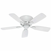 Hunter Low Profile 42" 5 Blade Hugger Indoor Ceiling Fan White