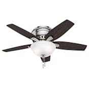 Hunter Newsome 42" 5 Blade Indoor LED Ceiling Fan Brushed Nickel