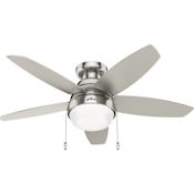 Hunter Lilliana 44" 5 Blade LED Indoor Ceiling Fan Brushed Nickel