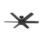 Hunter Jetty 52" 6 Blade Indoor / Outdoor LED Ceiling Fan with Wall Control Matte Black