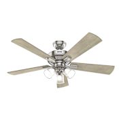 Hunter Crestfield 52" 5 Blade LED Indoor Ceiling Fan Brushed Nickel