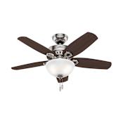 Hunter 42" Indoor Ceiling Fan - 5 Reversible Blades and LED Light Kit Included Brushed Nickel