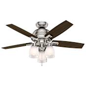Hunter Donegan 44" 5 Blade LED Indoor Ceiling Fan Brushed Nickel