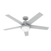 Hunter Aerodyne 52" Smart LED Indoor Ceiling Fan with Remote Control Dove Grey